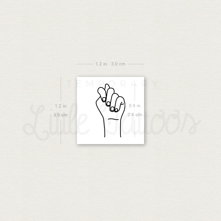 Sign Language T Temporary Tattoo - Set of 3