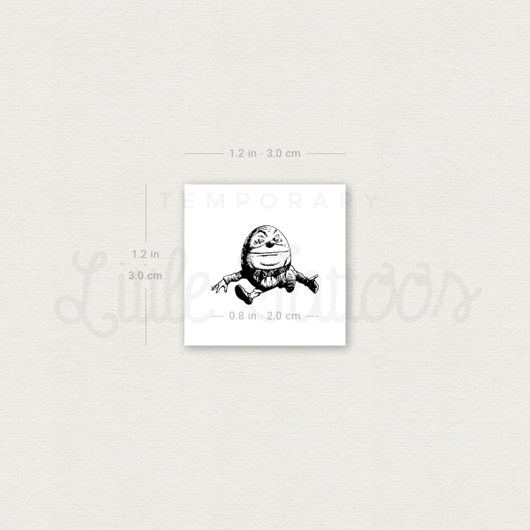 Tatuaje temporal de Humpty Dumpty - Juego de 3