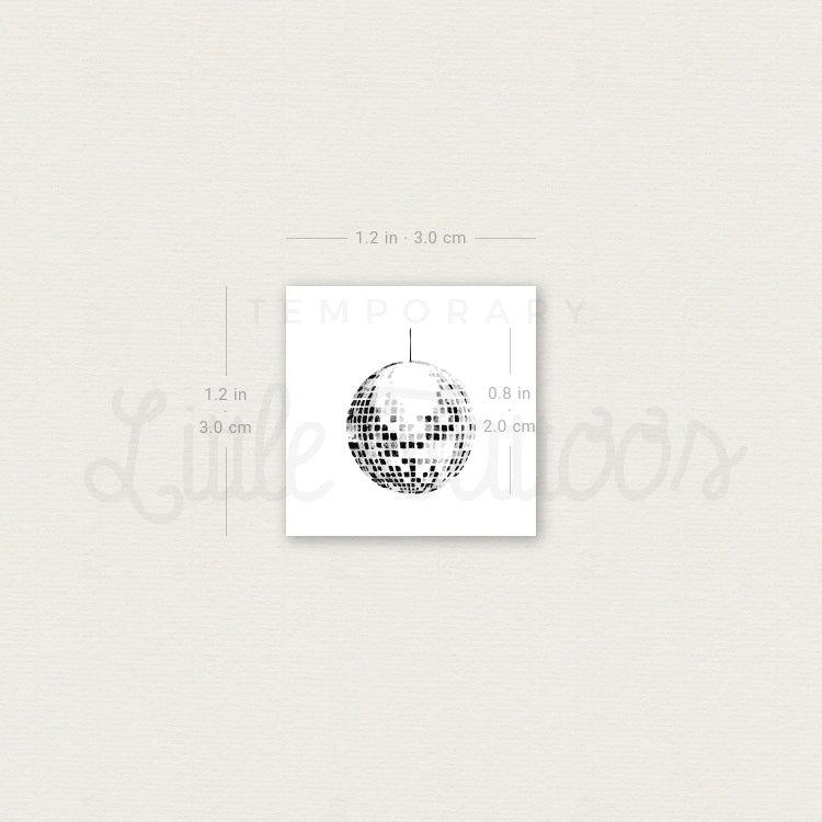 Disco Ball Temporary Tattoo - Set of 3