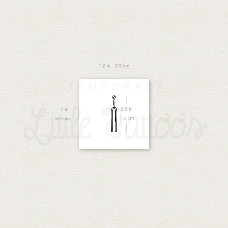 Tuning Fork Temporary Tattoo - Set of 3