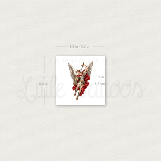 Archangel Michael Temporary Tattoo - Set of 3