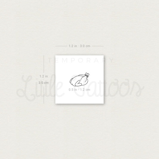 Little Roast Chicken Temporary Tattoo - Set of 3