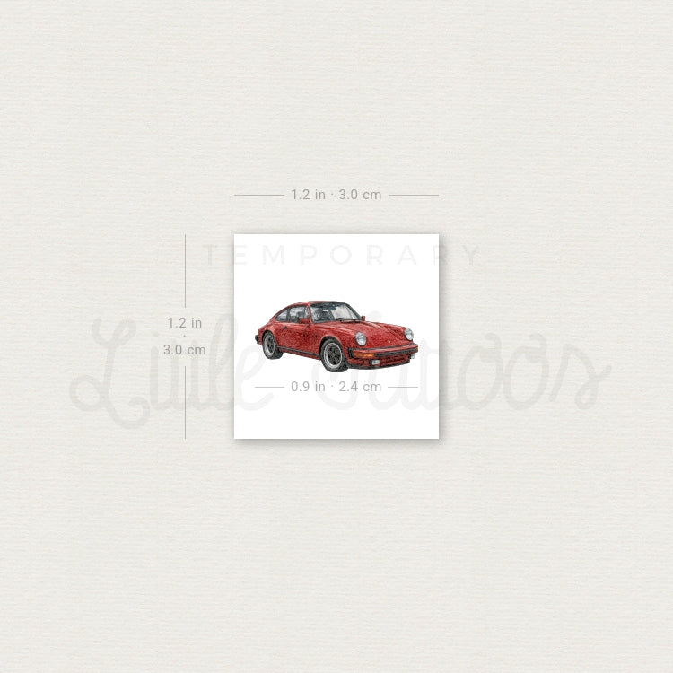 Porsche 911 Temporary Tattoo - Set of 3