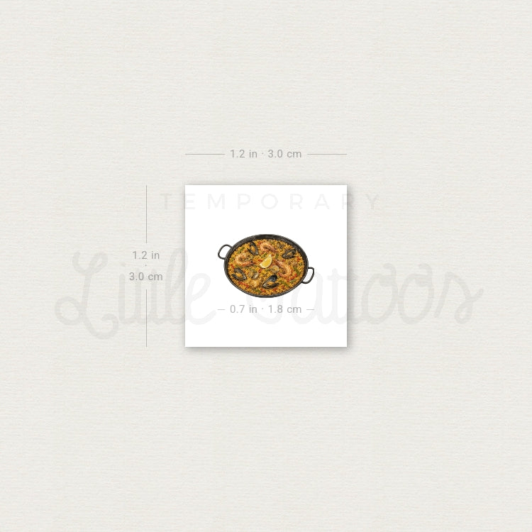 Paella Temporary Tattoo - Set of 3