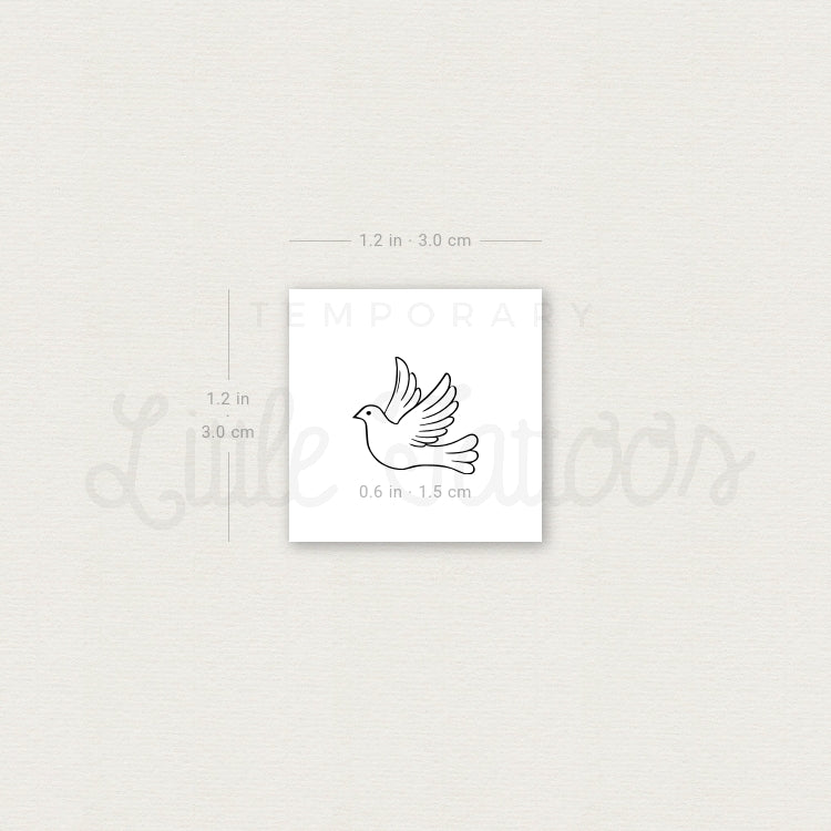 Little Dove Temporary Tattoo - Set of 3