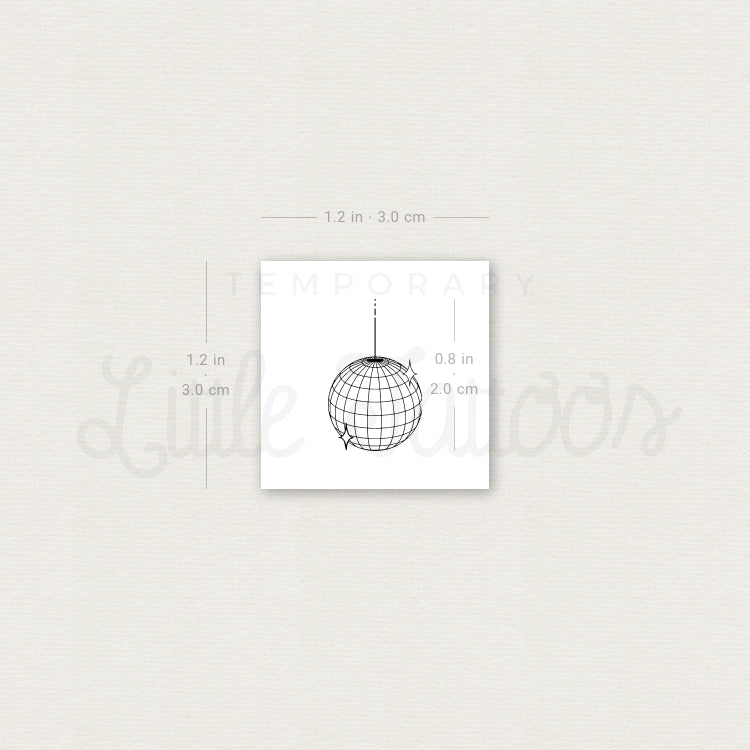 Little Disco Ball Temporary Tattoo - Set of 3
