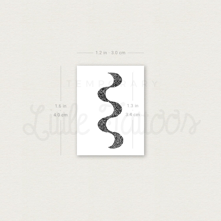 Tatuaje temporal minimalista con diseño de playa de Ipanema (juego de 3)