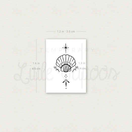 Small Shell By Stefano Mazza Temporary Tattoo - Set of 3