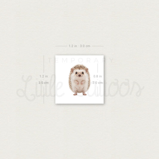 Baby Hedgehog Temporary Tattoo - Set of 3