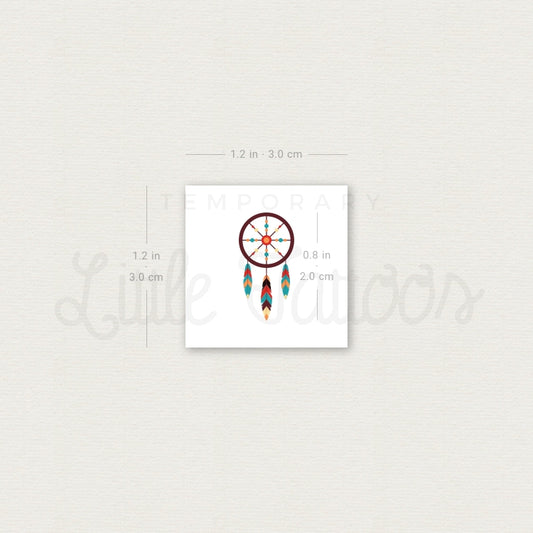 Tatuaje temporal de atrapasueños de colores - Juego de 3