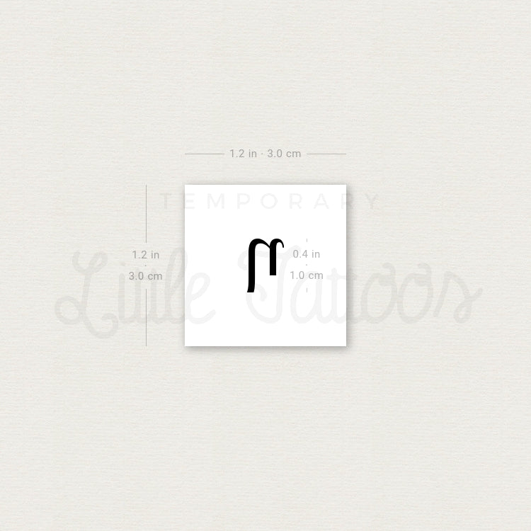 Eta η Temporary Tattoo - Set of 3