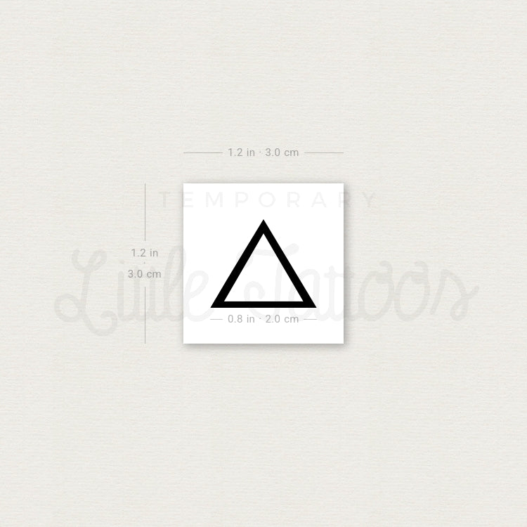 Triangle Temporary Tattoo - Set of 3
