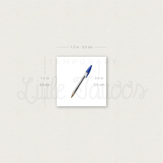 Ballpoint Pen Temporary Tattoo - Set of 3
