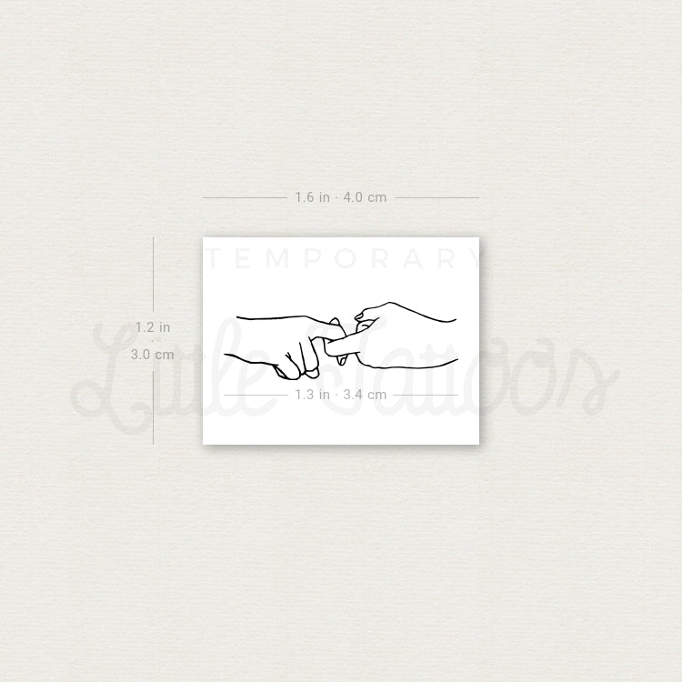 Sign Language Friend Temporary Tattoo - Set of 3