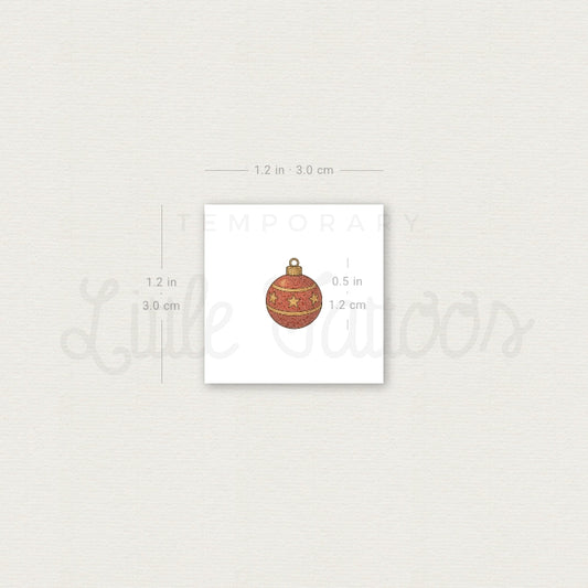 Christmas Ball Temporary Tattoo - Set of 3