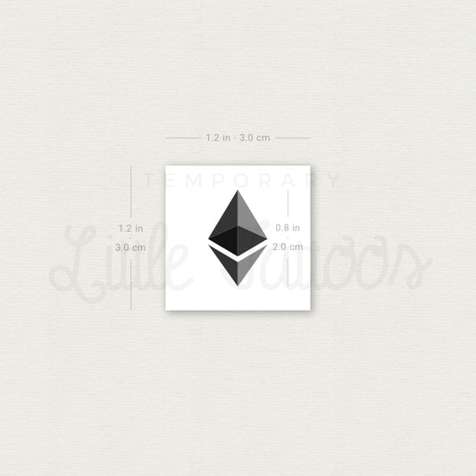 Ethereum Logo Temporary Tattoo - Set of 3
