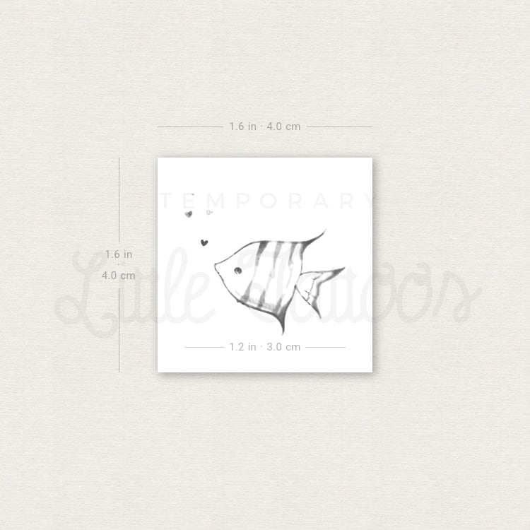 Fish Temporary Tattoo By Stefano Mazza - Set of 3