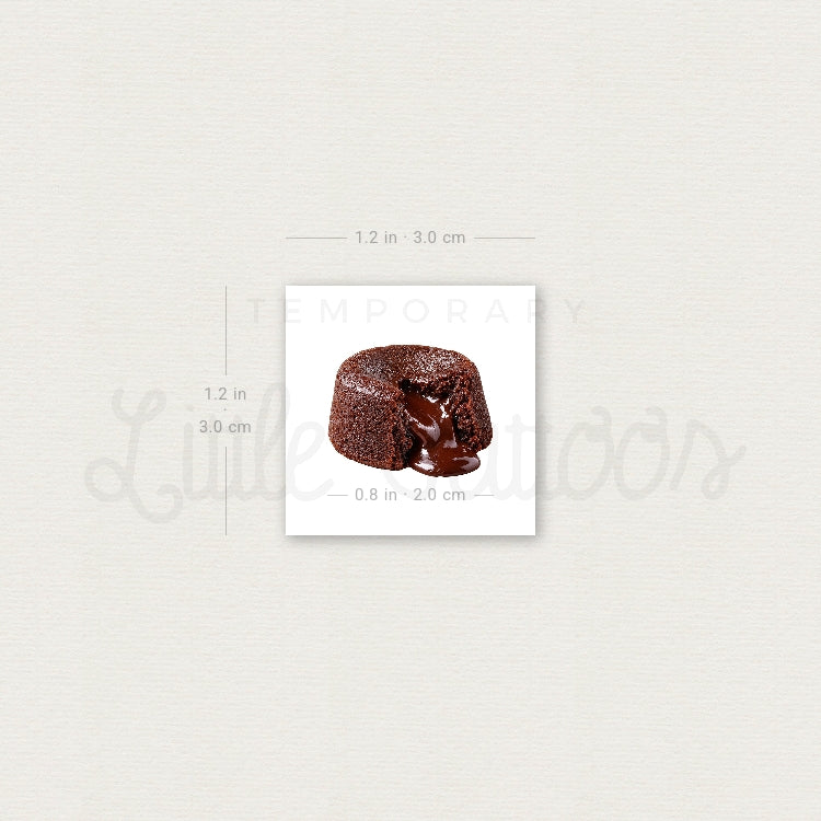 Molten Chocolate Cake Temporary Tattoo - Set of 3