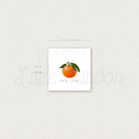 Tangerine Temporary Tattoo - Set of 3