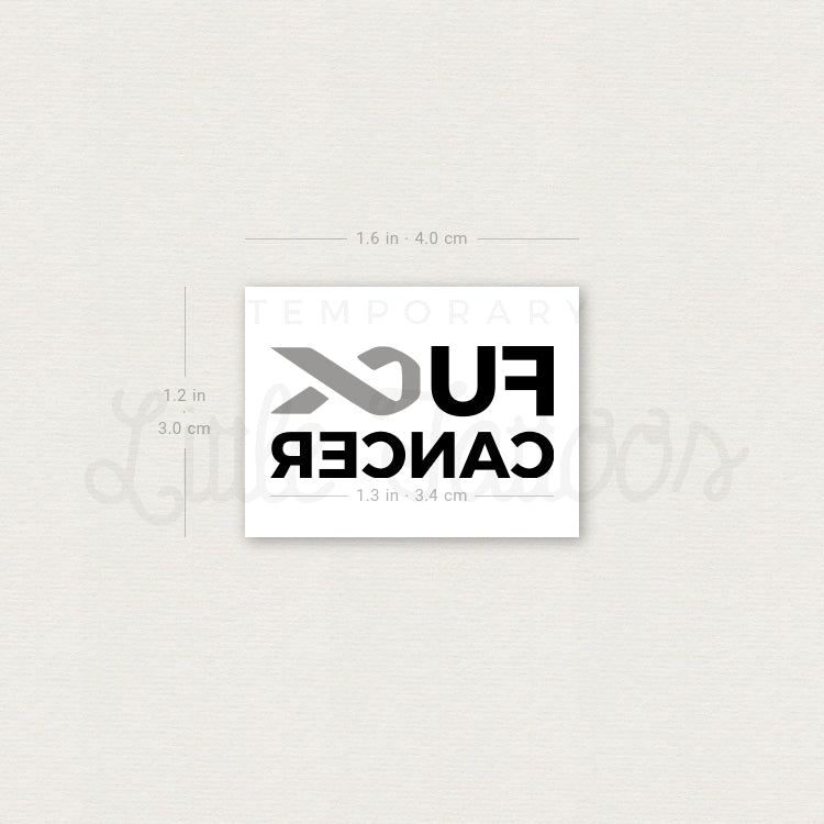 Fuck Brain Cancer Temporary Tattoo - Set of 3