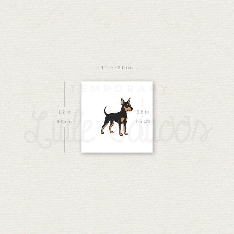 Pinscher Temporary Tattoo - Set of 3
