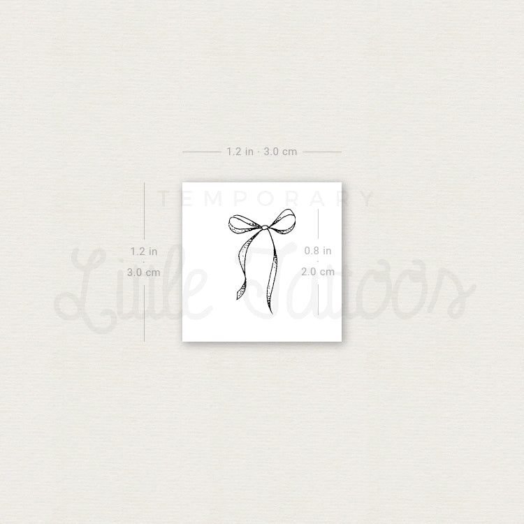 Little Ribbon Bow Temporary Tattoo - Set of 3
