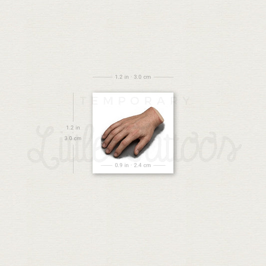 Severed Hand Temporary Tattoo - Set of 3