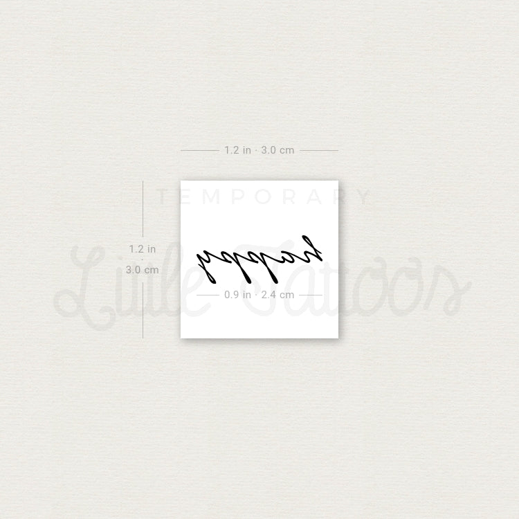 Happy Temporary Tattoo - Set of 3