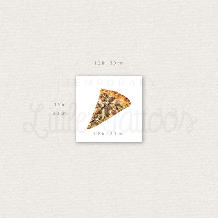 Pizza Boscaiola Temporary Tattoo - Set of 3