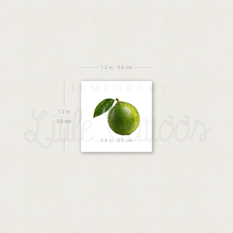 Little Lime Temporary Tattoo - Set of 3