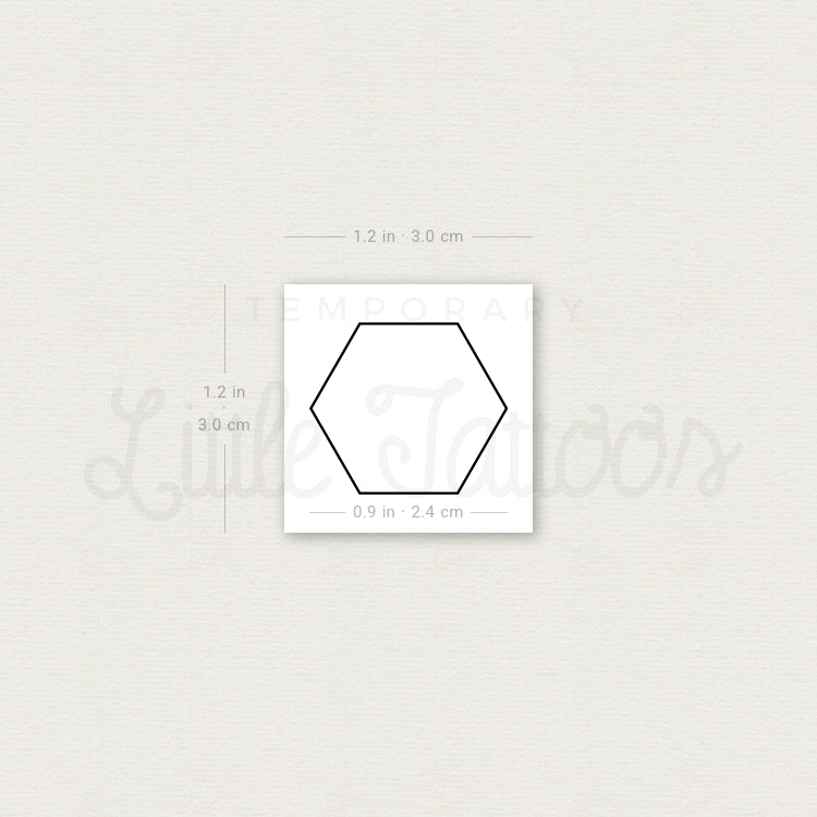 Hexagon Temporary Tattoo - Set of 3
