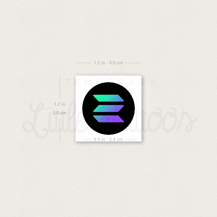 Solana Logotype Temporary Tattoo - Set of 3