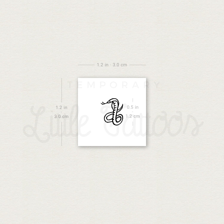 Tatuaje temporal de cobra - Juego de 3