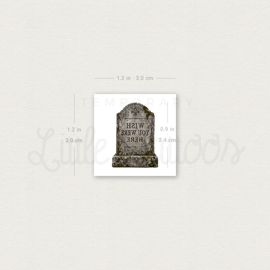 Gravestone Temporary Tattoo - Set of 3