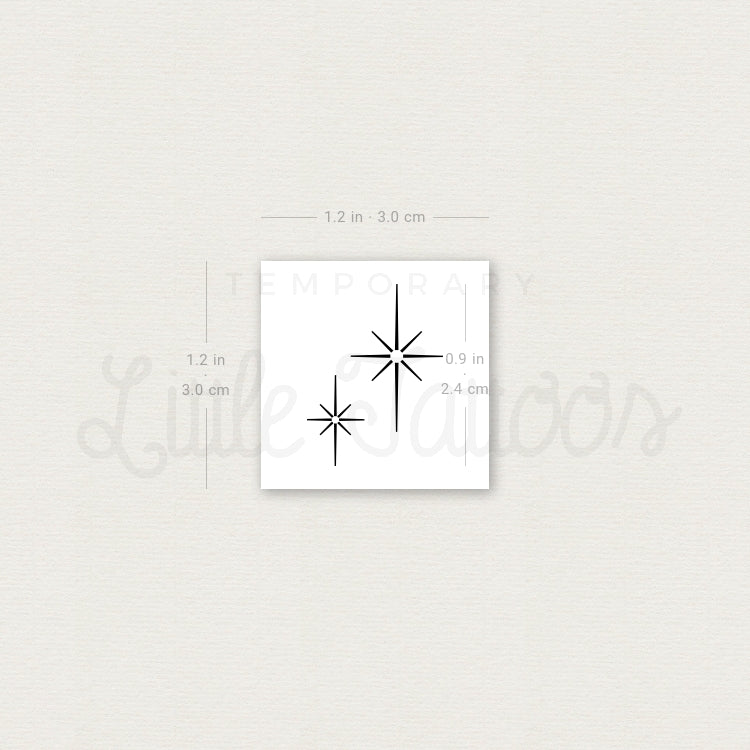 Shining Sparkles Temporary Tattoo - Set of 3