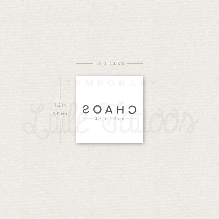 Chaos By Stefano Mazza Temporary Tattoo - Set of 3