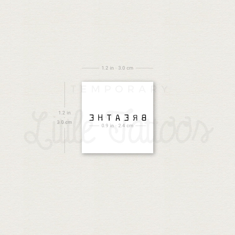 Uppercase Breathe Temporary Tattoo - Set of 3