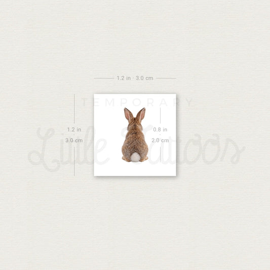 Baby Rabbit Back Temporary Tattoo - Set of 3