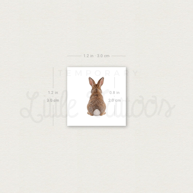 Baby Rabbit Back Temporary Tattoo - Set of 3