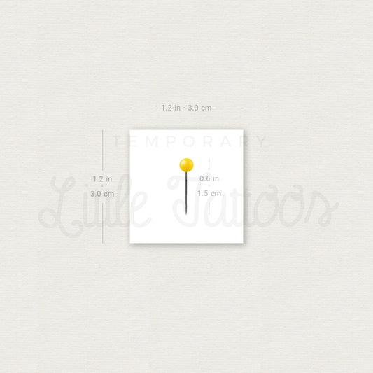 Pin Temporary Tattoo - Set of 3