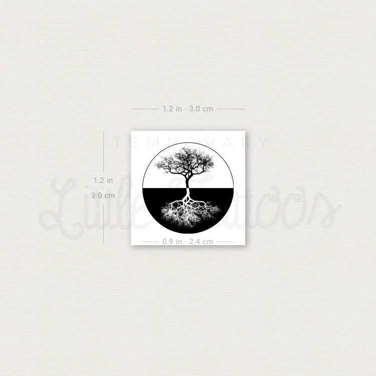 Dual Tree Of Life Temporary Tattoo - Set of 3
