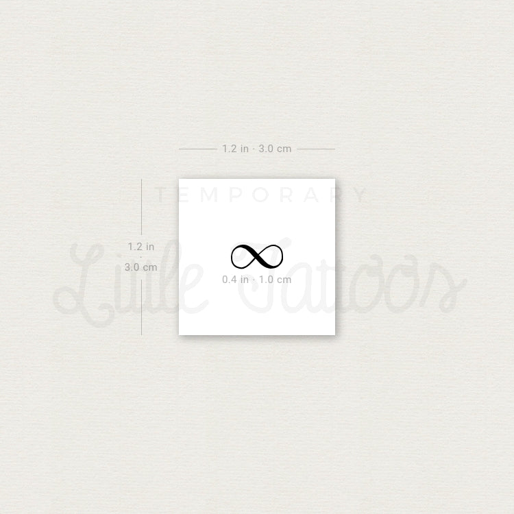 Tatuaje temporal del símbolo del infinito (juego de 3)