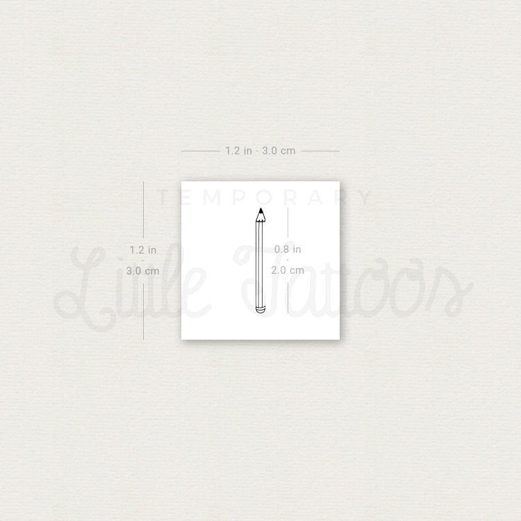 Little Pencil Temporary Tattoo - Set of 3