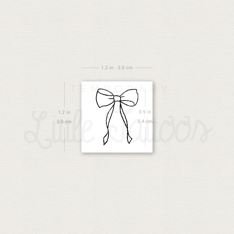 Bow Temporary Tattoo - Set of 3