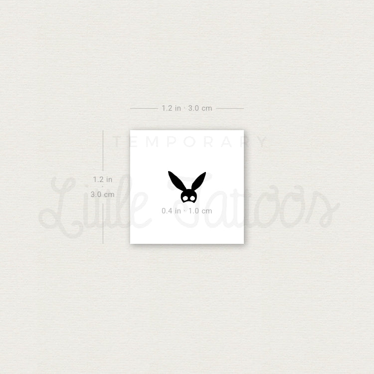 Tiny Bunny Mask Temporary Tattoo - Set of 3
