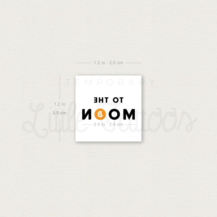 To The Moon Temporary Tattoo - Set of 3