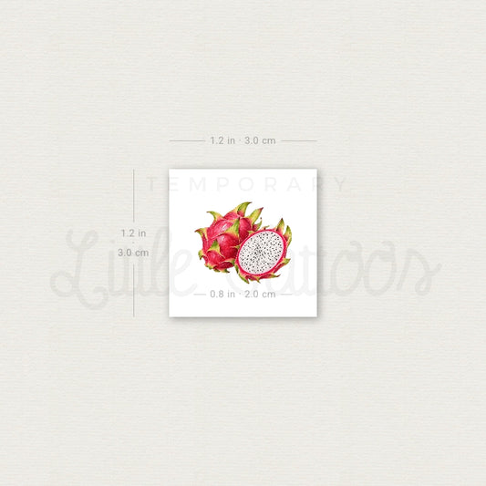 Dragonfruit Temporary Tattoo - Set of 3