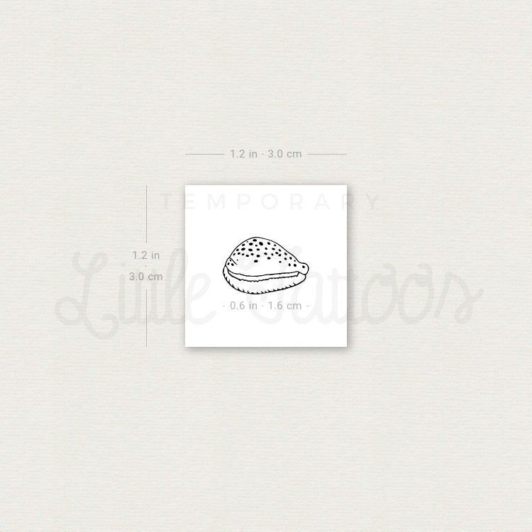 Cowrie Shell Temporary Tattoo - Set of 3