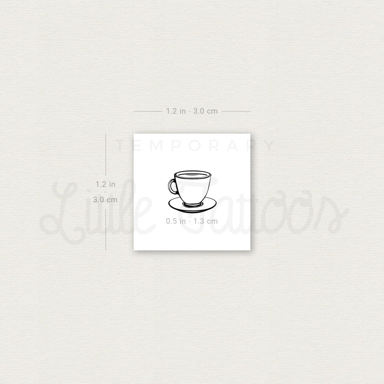 Little Teacup Temporary Tattoo - Set of 3