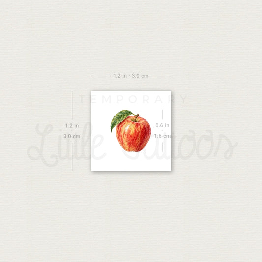 Gala Apple Temporary Tattoo - Set of 3